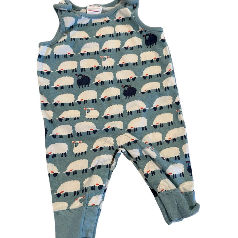 Hanna Andersson White Sheep & Black Sheep Tank Onesie Size 3-6 Months